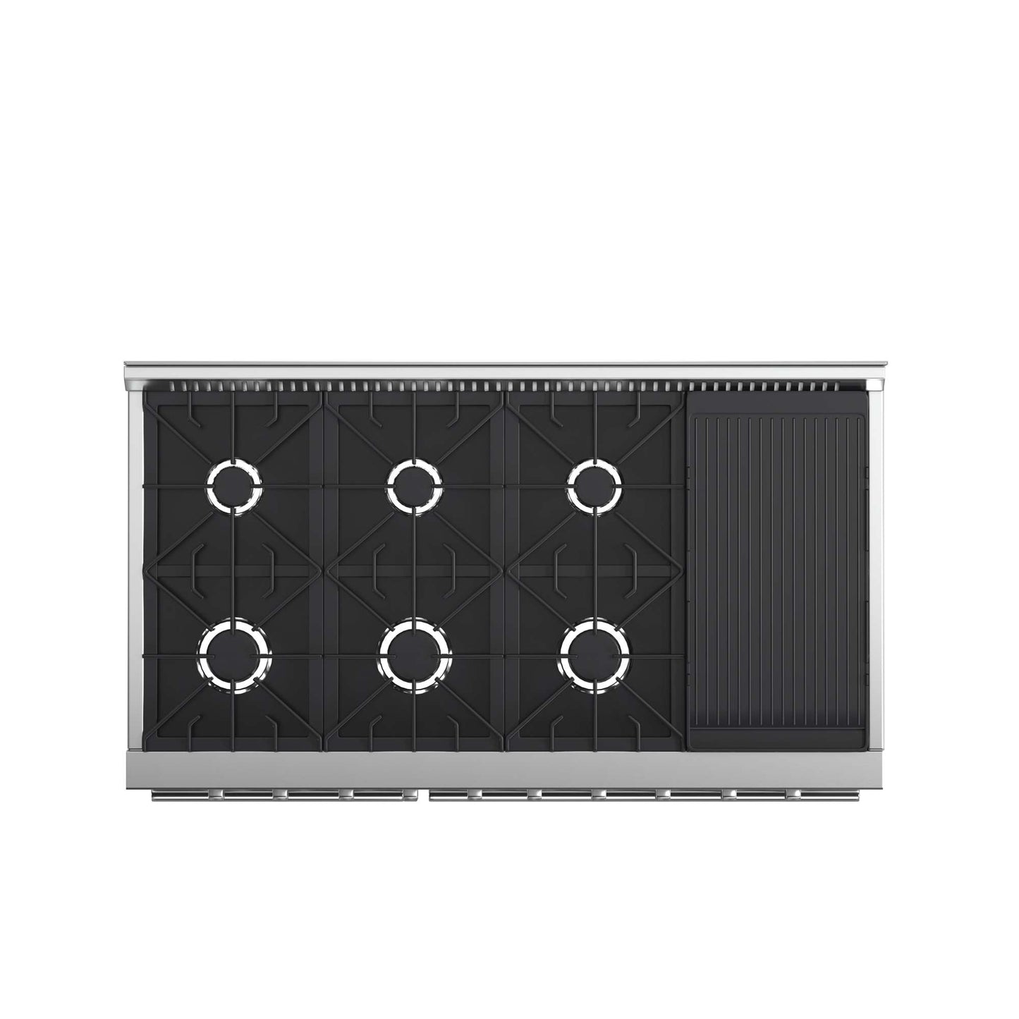 FORNO Premium 2-Piece Kitchen Bundle - Galiano 48" Stainless Steel Range, Forno Maderno 2-28 " Wide Units with Decorative Trim