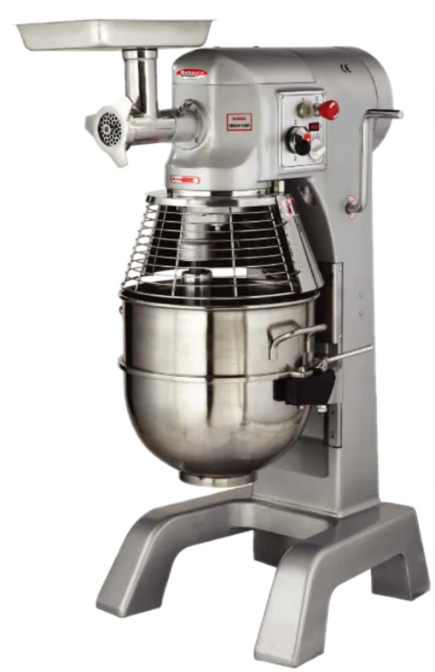 BakeMax BMPM030 Commercial Floor Model Heavy Duty 30 Quart 3 Speed Planetary Mixer