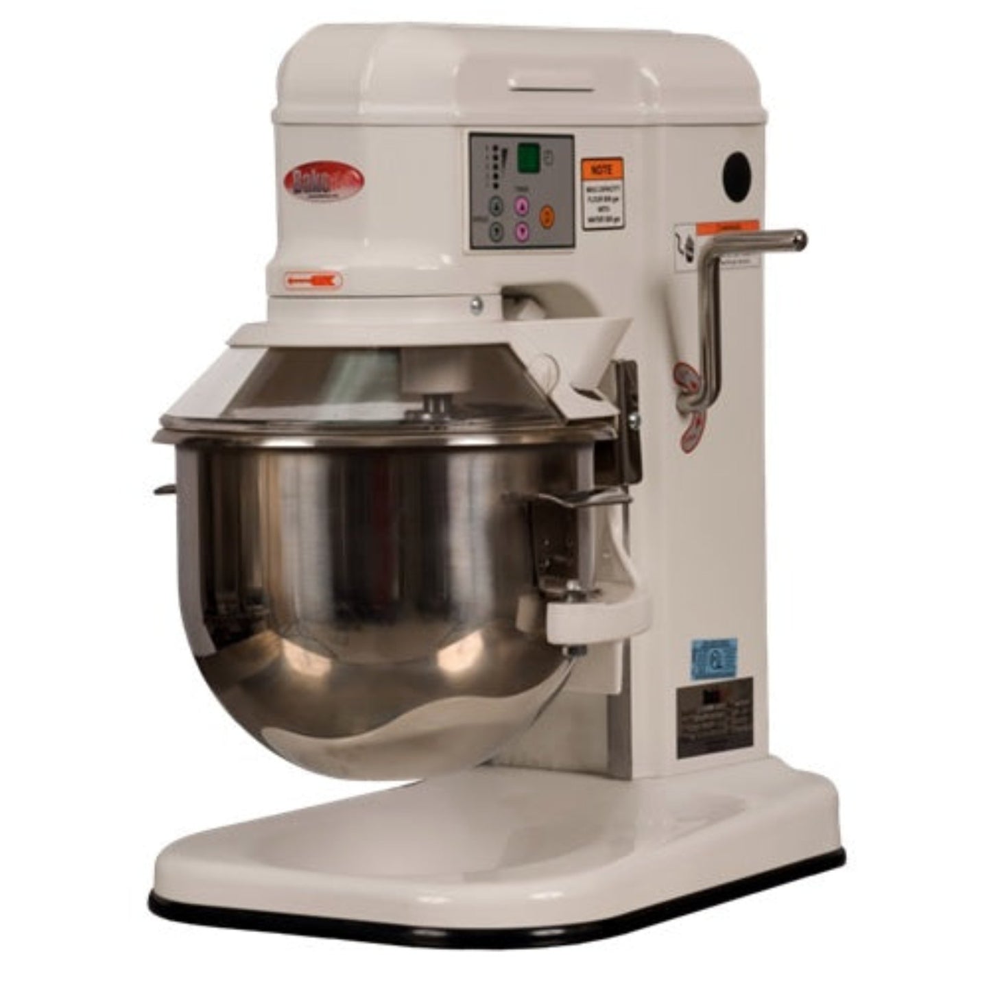 BakeMax BMPM007 Commercial Countertop Heavy Duty 7 Quart 5 Speed Gear Driven Planetary Mixer with Digital Control Panel