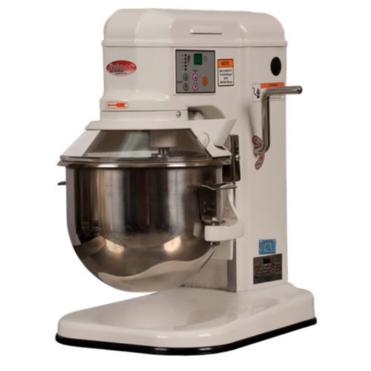 BakeMax BMPM007 Commercial Countertop Heavy Duty 7 Quart 5 Speed Gear Driven Planetary Mixer with Digital Control Panel