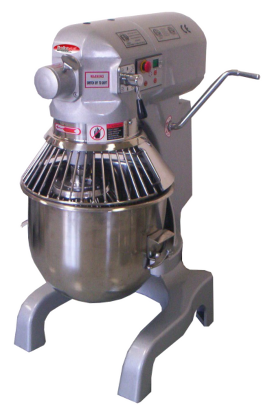 BakeMax BMPM020 Commercial Floor Model Heavy Duty Electric 20 Quart 3 Speed Planetary Mixer