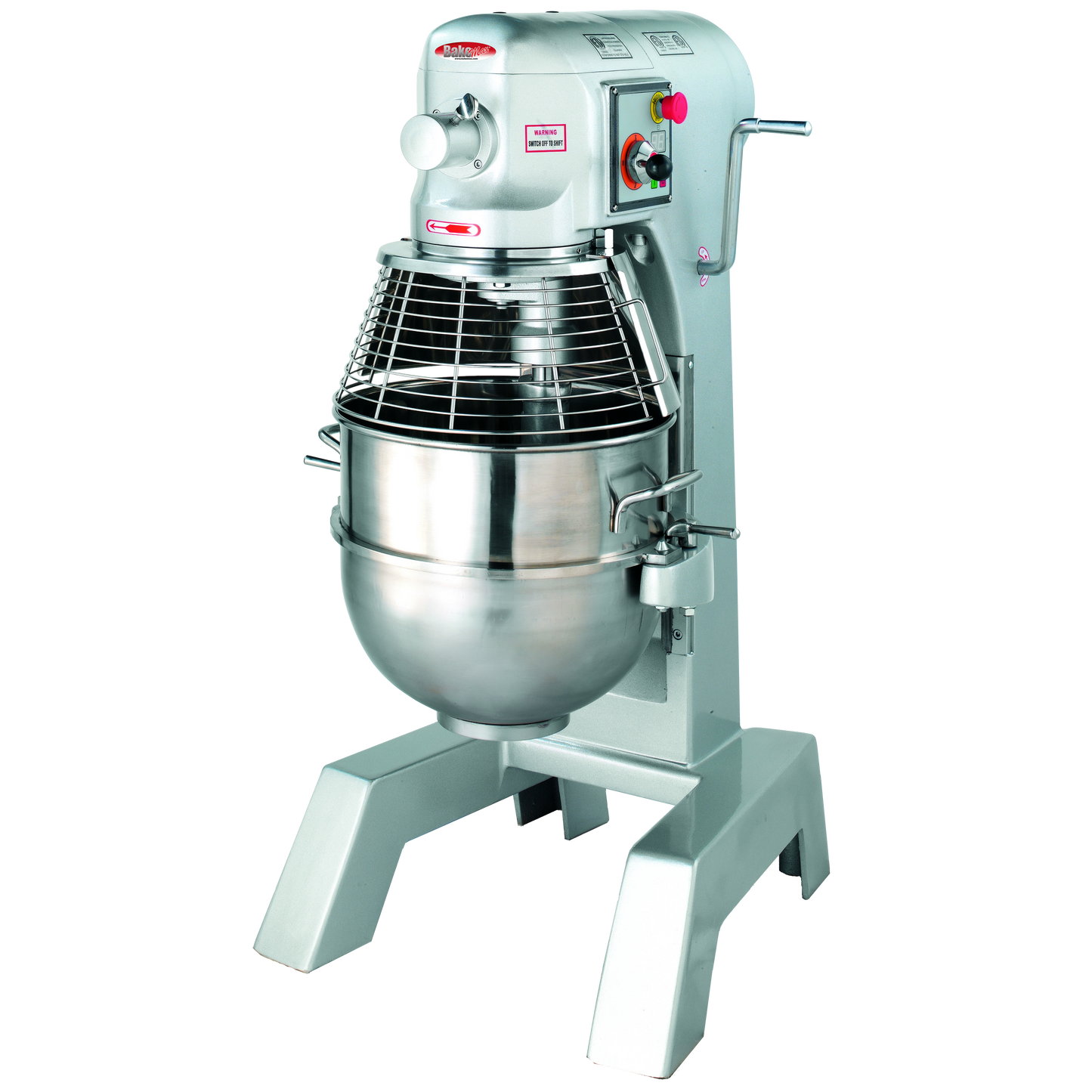 BakeMax BMPM030 Commercial Floor Model Heavy Duty 30 Quart 3 Speed Planetary Mixer