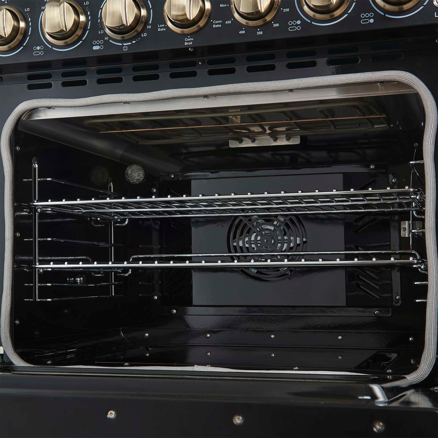 Forno Paolo 30" Freestanding Electric Range in Black, 4.38 cu.ft. True Convection Oven