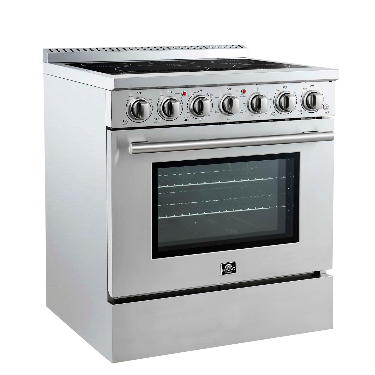 Forno Paolo 30" Freestanding Electric Range in Stainless-Steel, 4.38 cu.ft. True Convection Oven