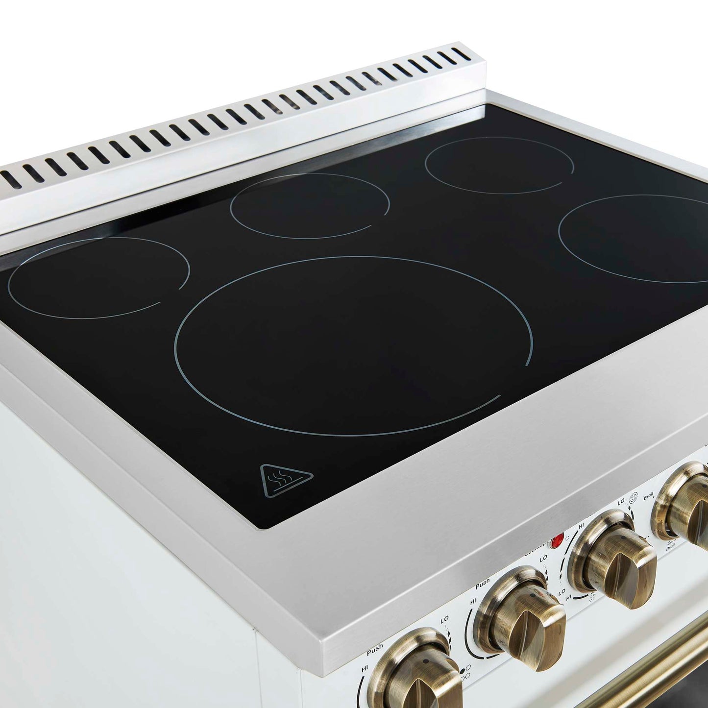 Forno Paolo 30" Freestanding Electric Range in White, 4.38 cu.ft. True Convection Oven