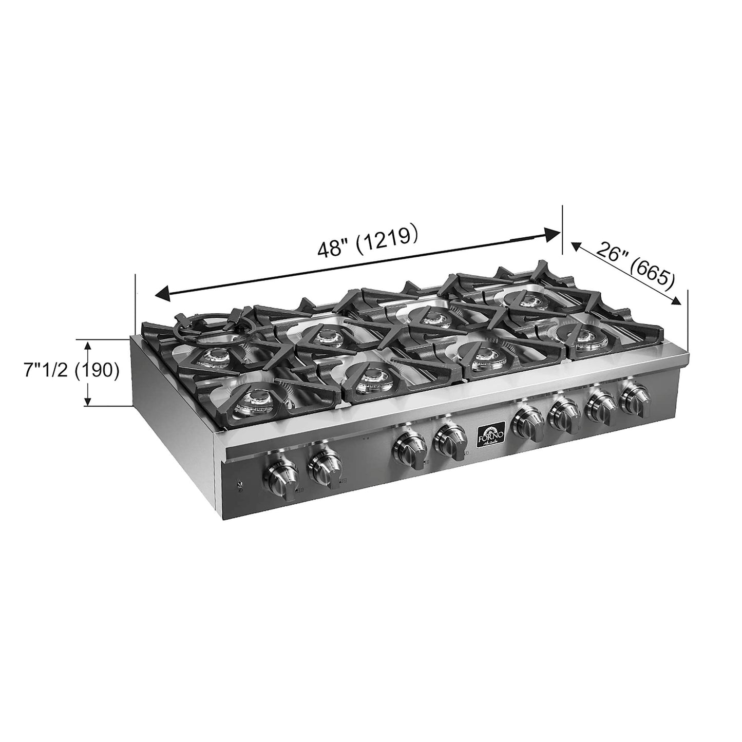 Forno Spezia Alta Qualita 48" Pro-Style Gas Rangetop