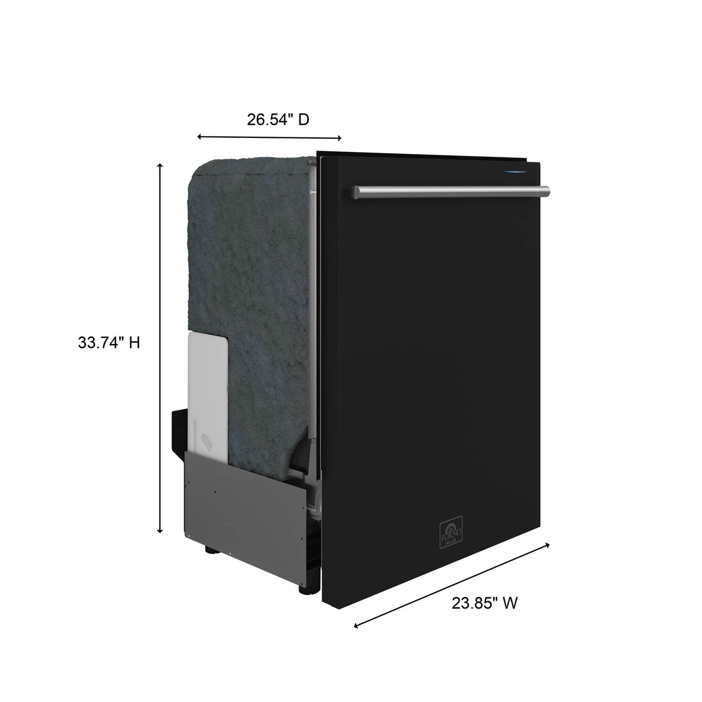 Forno Pozzo 24 " Built-In Tall Tub, Top Control, Dishwasher, 49 dBA, Soil-Sensing Capable, ENERGY STAR