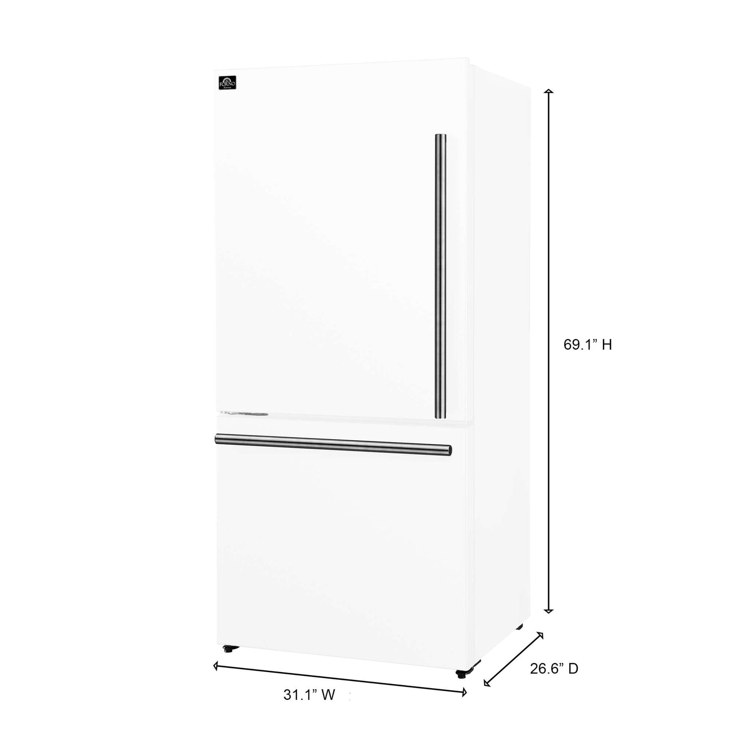 Forno Milano Espresso 31" White with Ice Maker