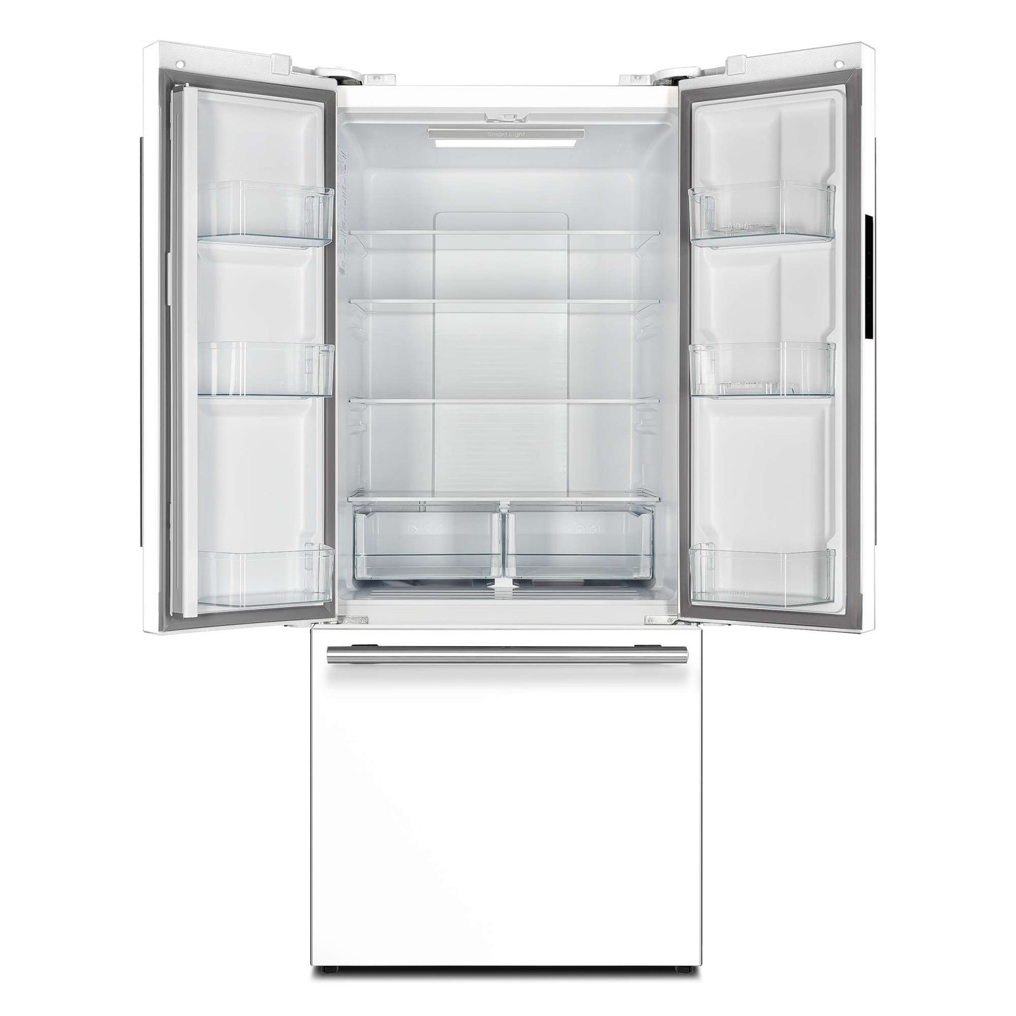 Forno Gallipoli Epsresso 30"-Wide White French Door Refrigerator with Bottom Freezer 17.5 Cu. Ft. Capacity - No Frost with Ice Maker