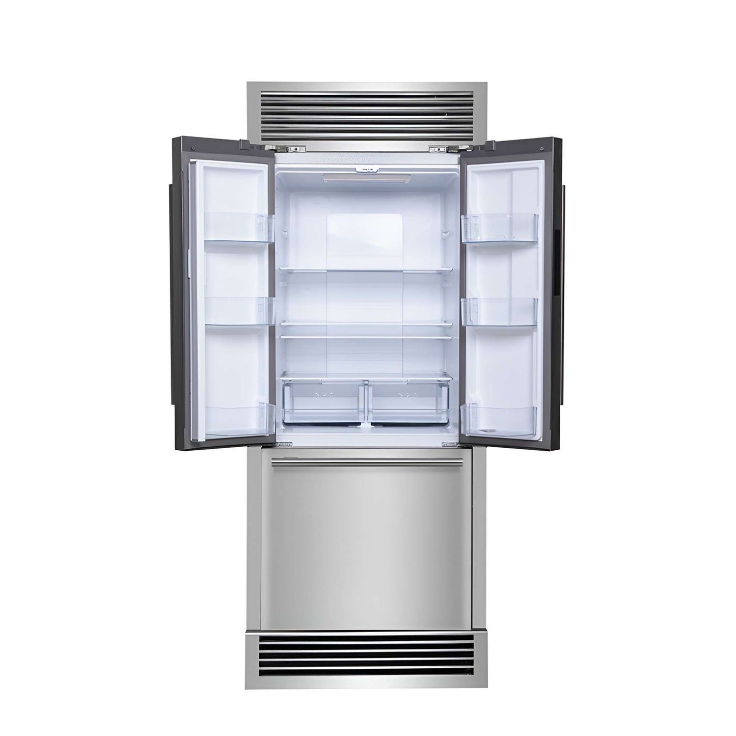 Forno Gallipoli 30" French Door Refrigerator, 17.5 cu.ft. Capacity & Decorative Grill - 34" Wide