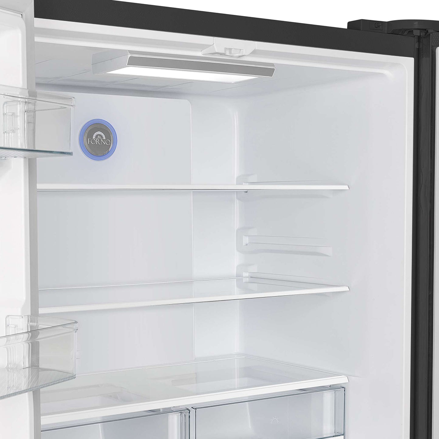 Forno Moena Espresso 36" French Door Refrigerator in Black, 19.2 cu. ft