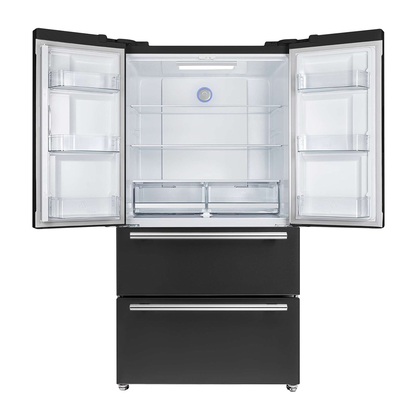 Forno Moena Espresso 36" French Door Refrigerator in Black, 19.2 cu. ft