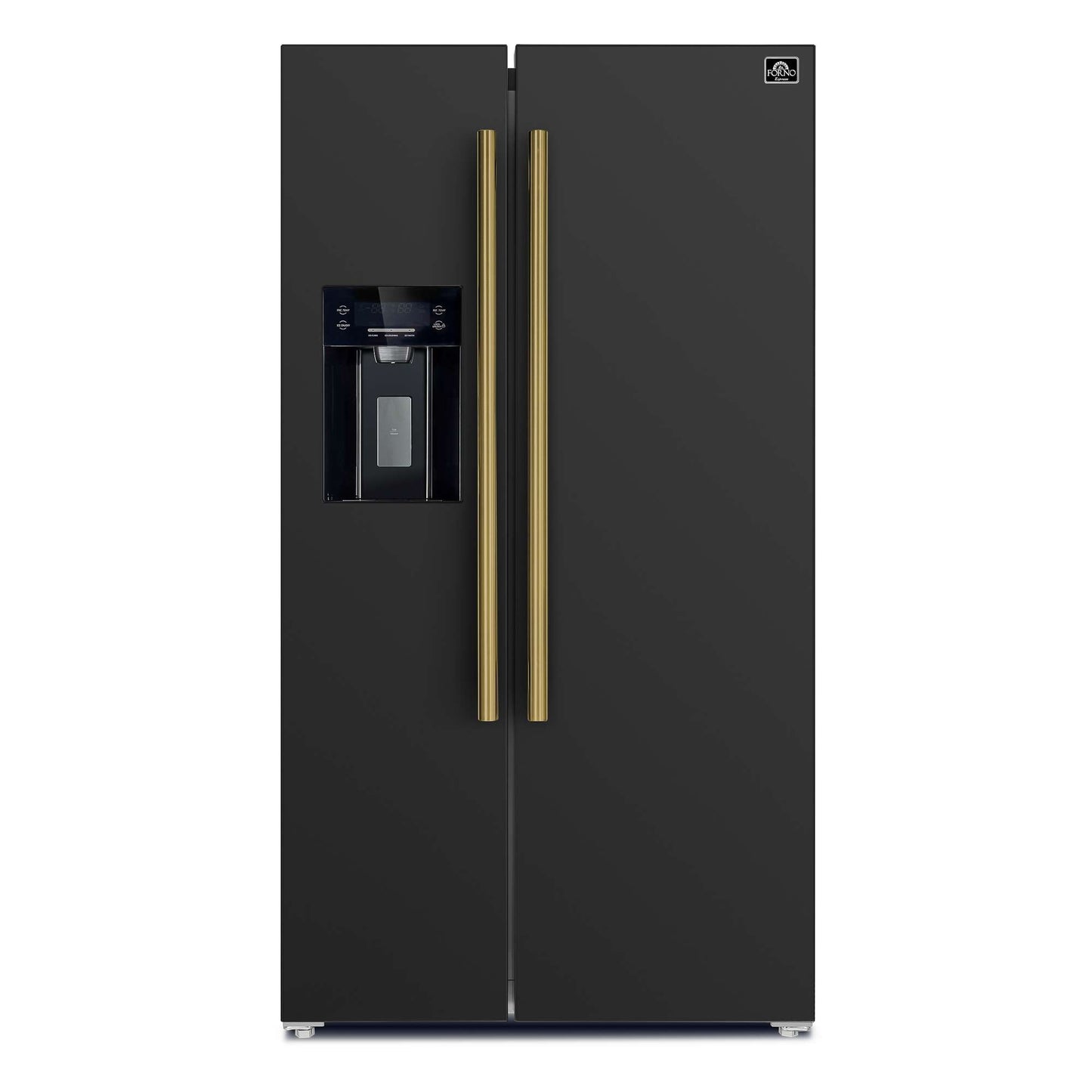 Forno Salerno Espresso 36" Side-by-Side Black Refrigerator 20 cu. ft