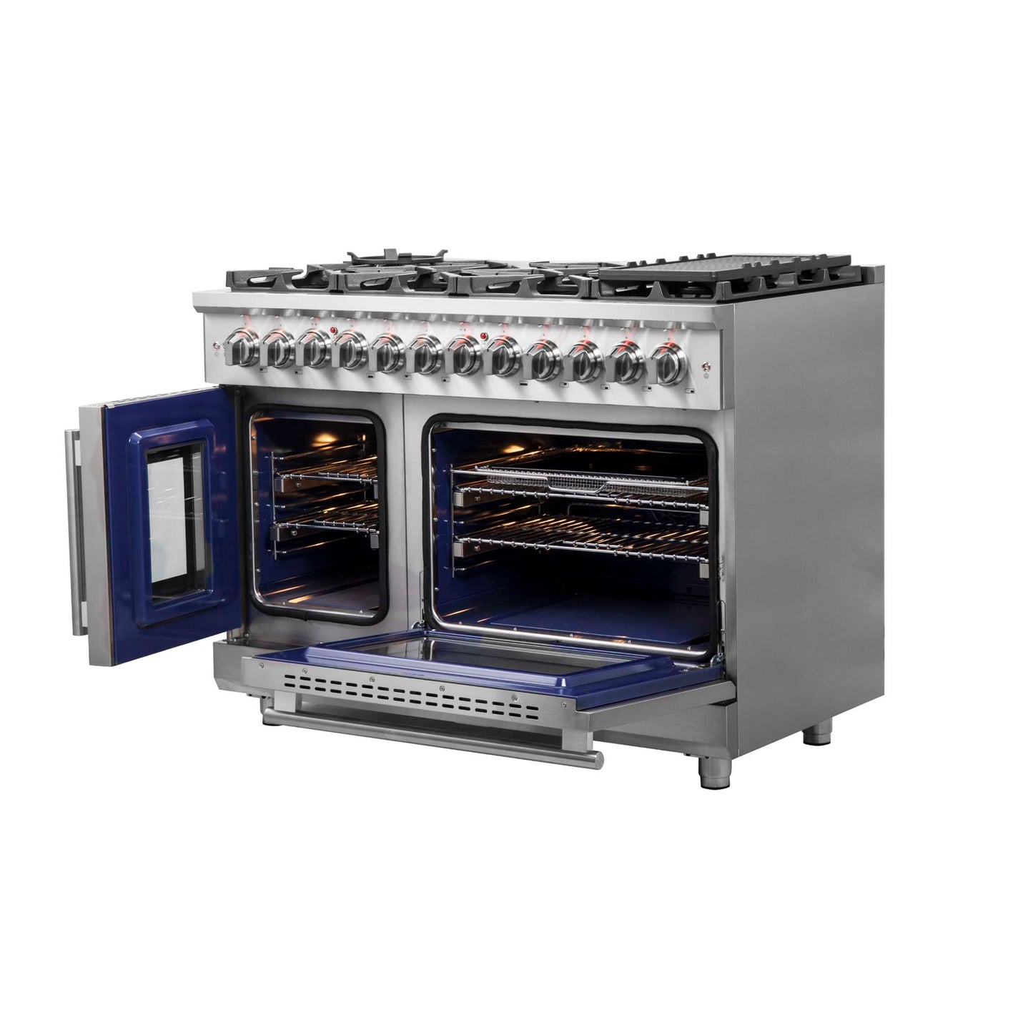 Forno Massimo 48" Freestanding French Door Dual Fuel Range