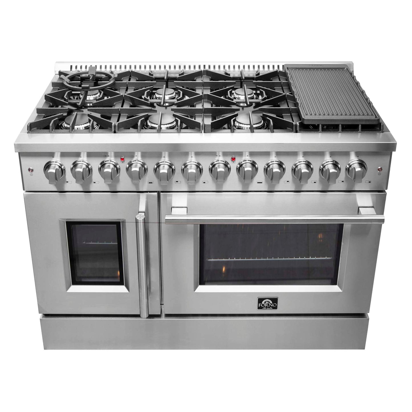 Forno Galiano 48" Freestanding French Door Series Dual Fuel Range