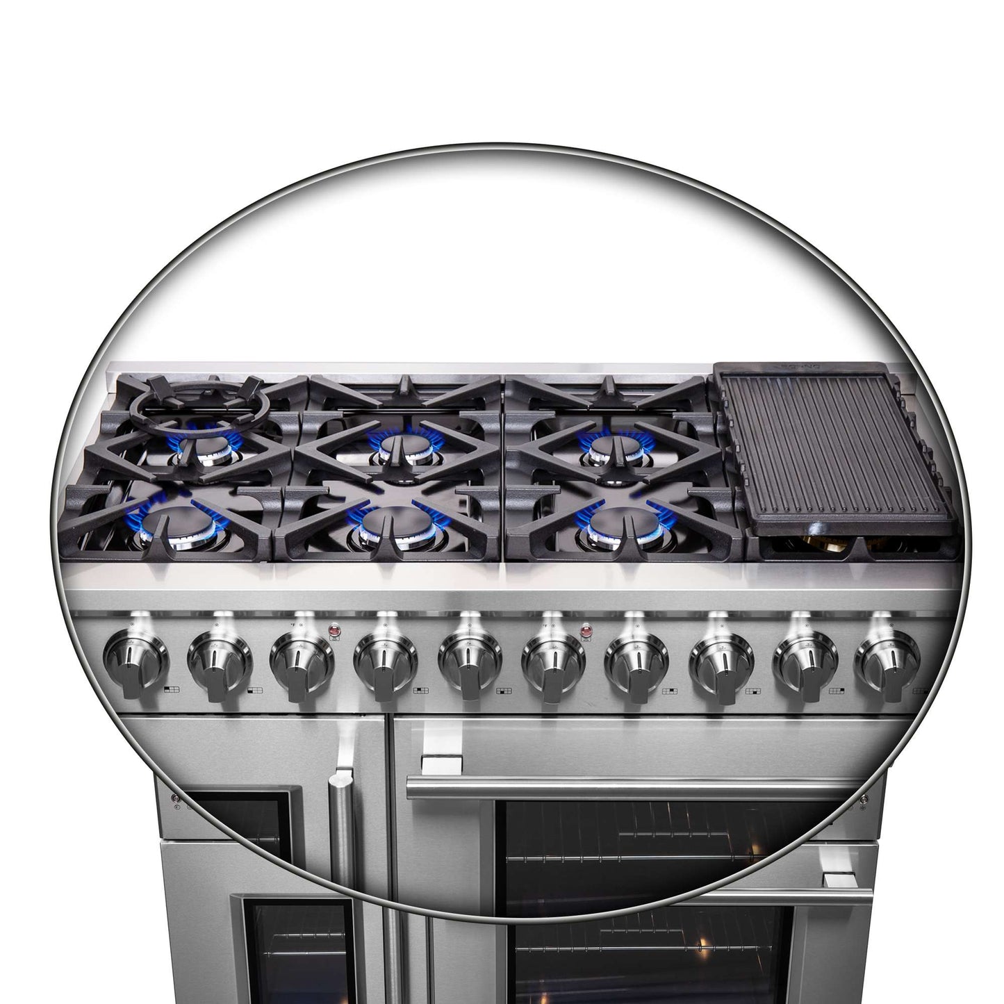 Forno Massimo 48" Freestanding French Door Gas Range
