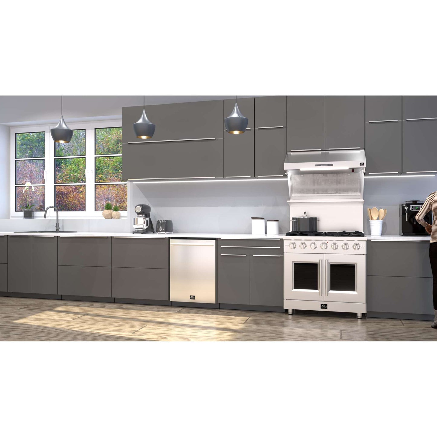 Forno Galiano 36" Freestanding French Door Gas Range
