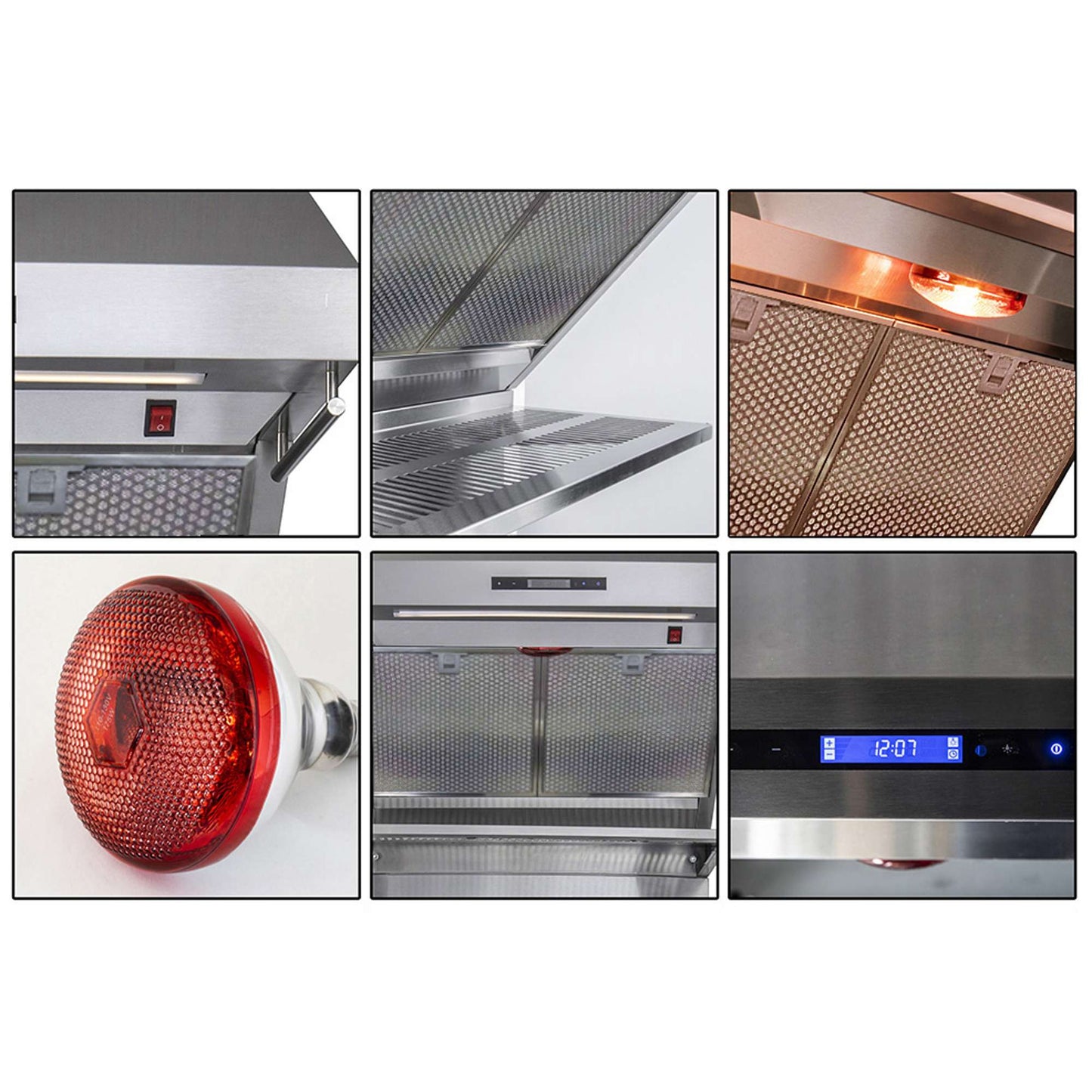 Forno Savona - 30" Wall Mount Range Hood with Hybrid Stainless Filters & Back Splash