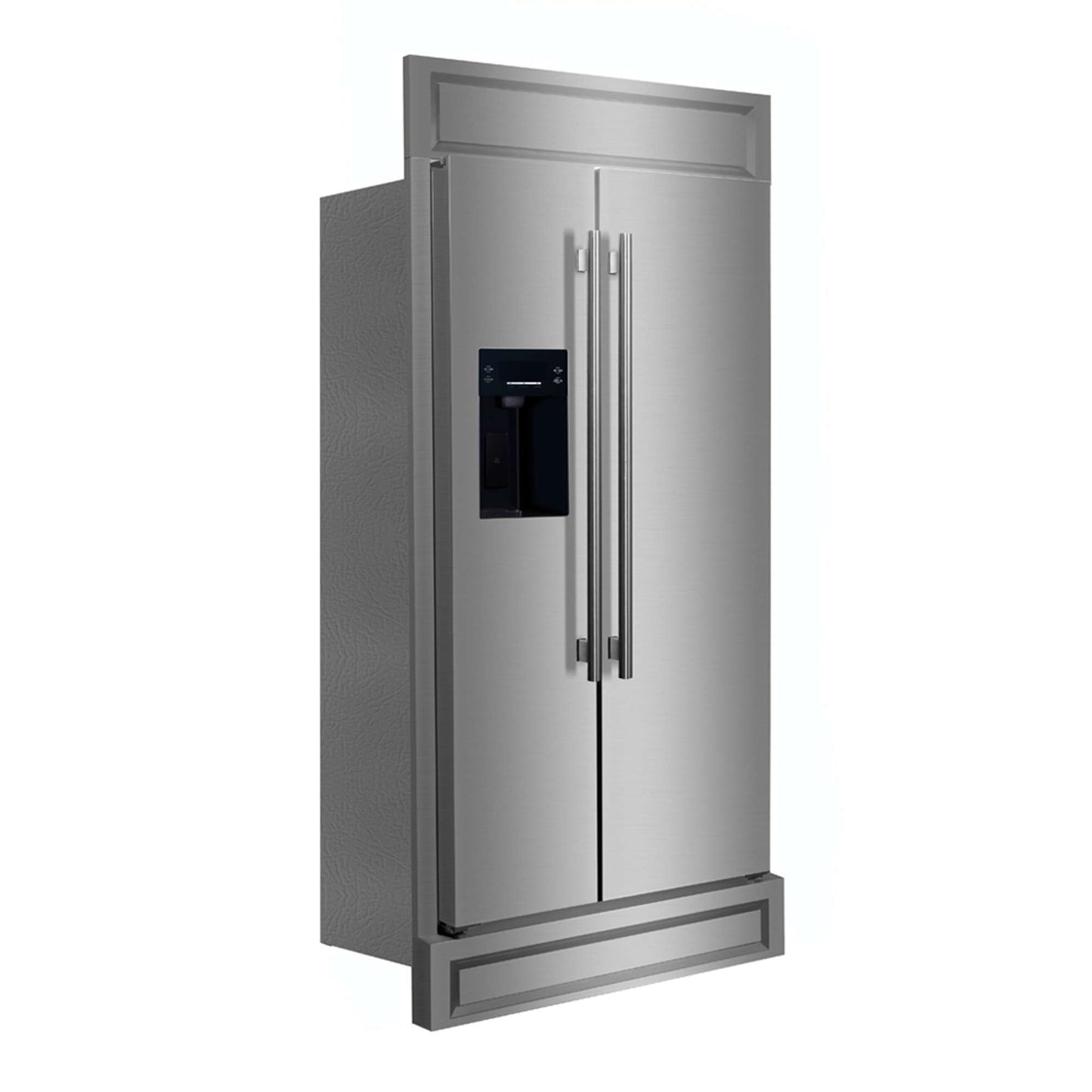 Forno Salerno 36" Built-in Stainless-Steel Refrigerator 20 cu. ft with Modern Decorative Grill - 40 "es Wide