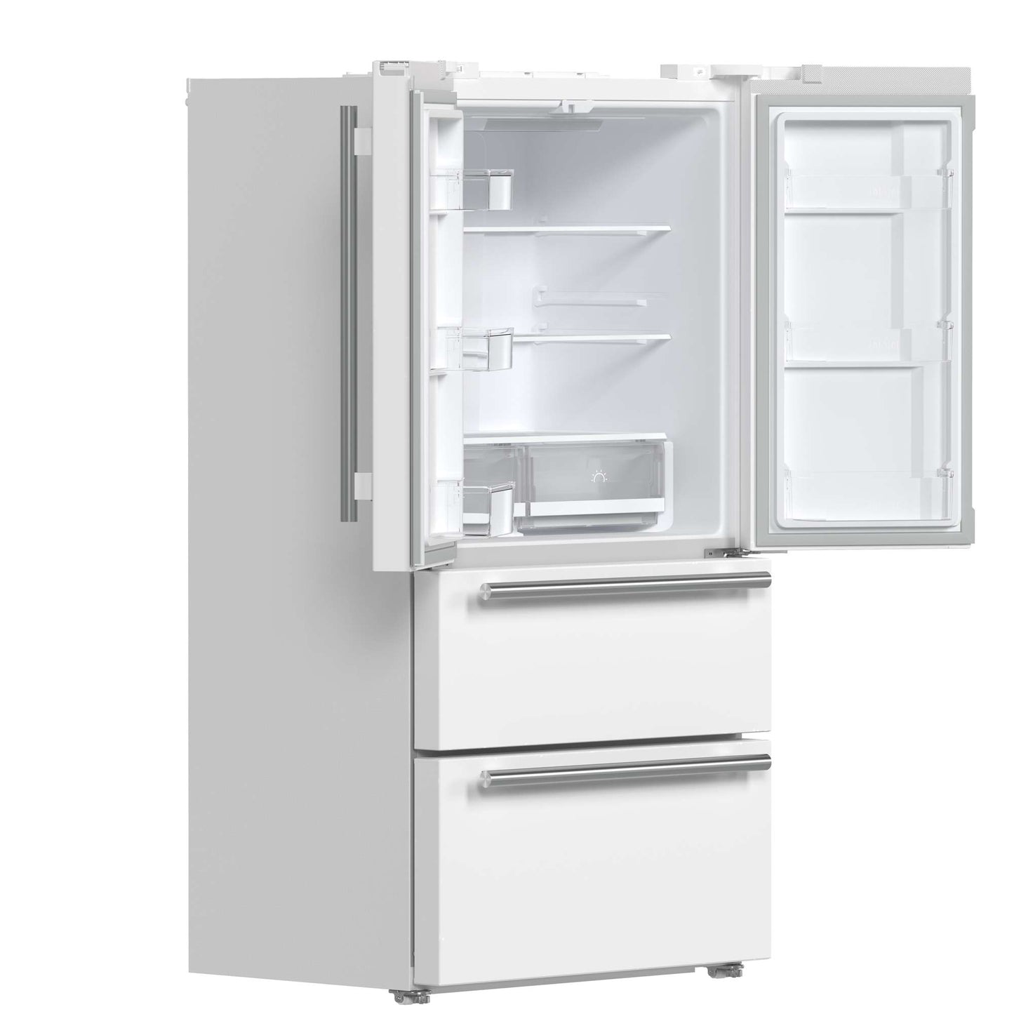 Forno Moena Espresso 36" French Door Refrigerator in White, 19.2 cu. ft