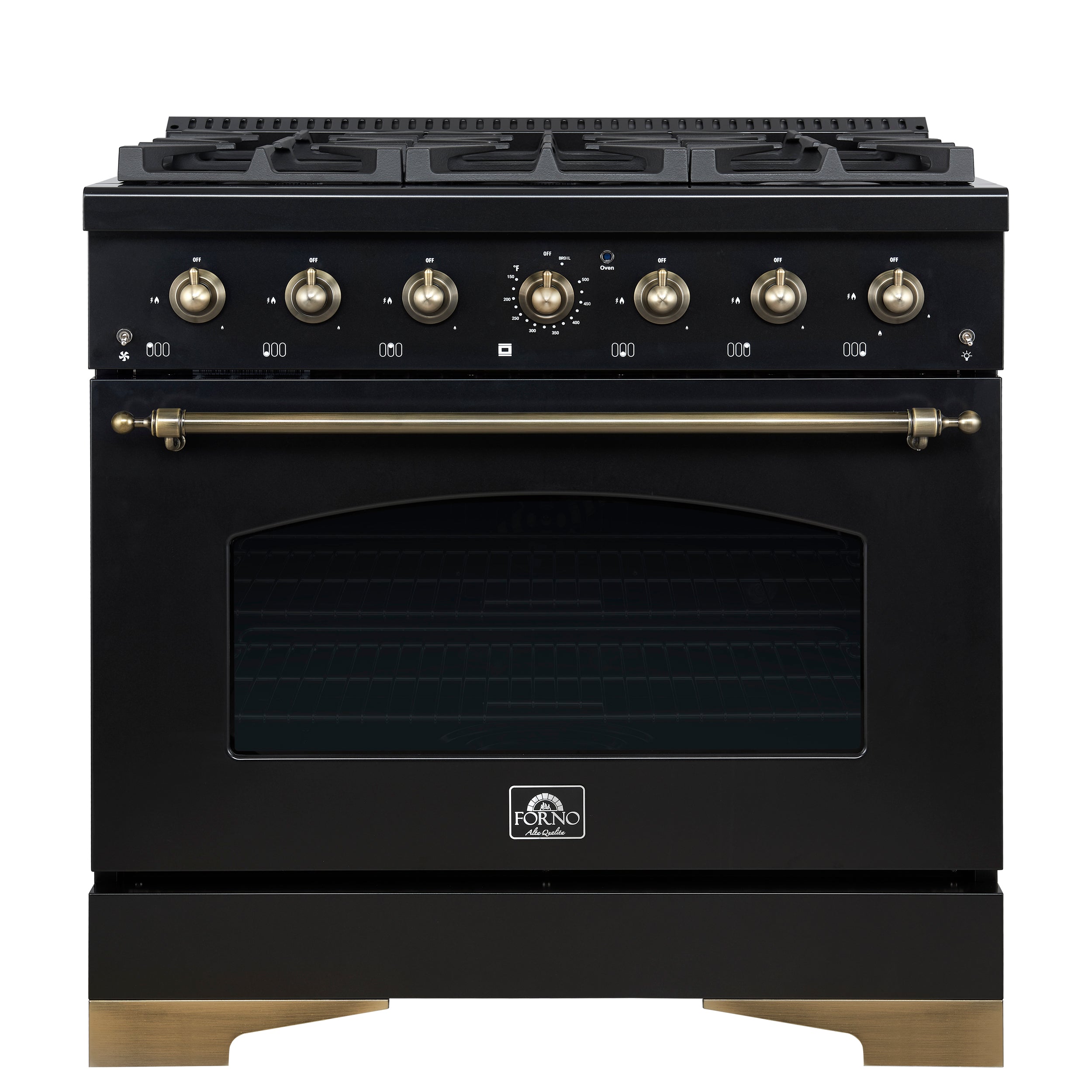 Curated visual reference: Visual Reference: Forno Antico 36 Inch Freestanding Gas Range Black And Antique