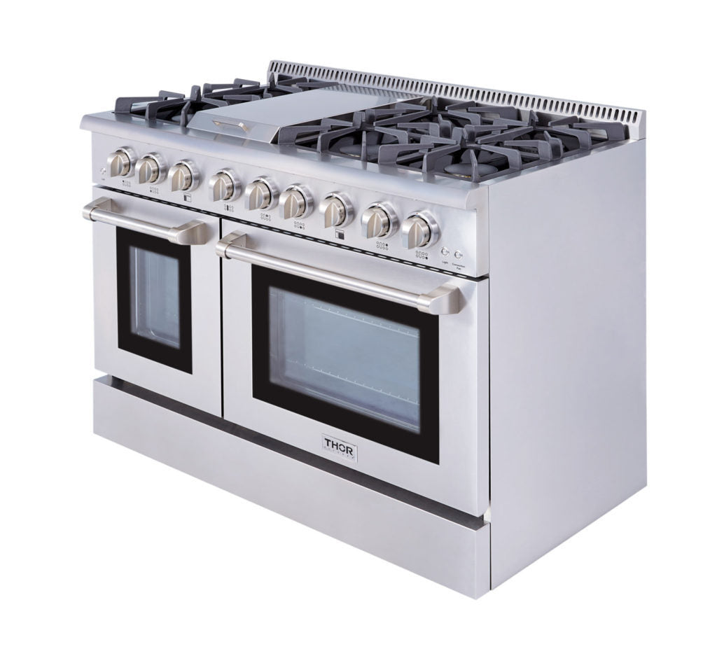 Thor Kitchen 48 Inch Professional Dual Fuel Range in Stainless Steel