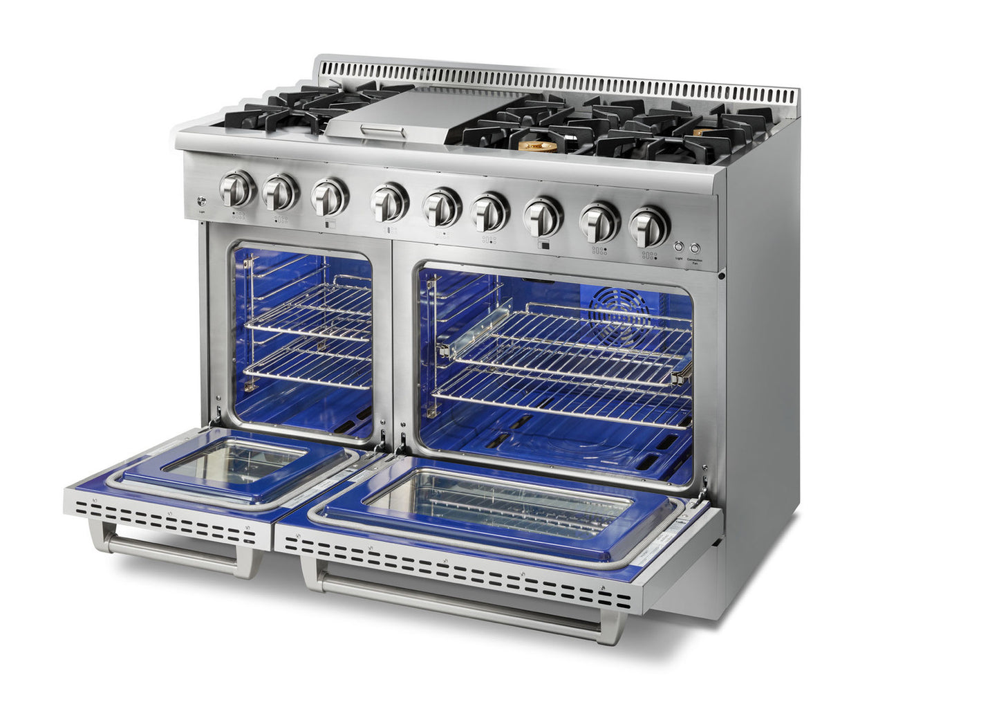 Thor Kitchen 48 Inch Professional Dual Fuel Range in Stainless Steel