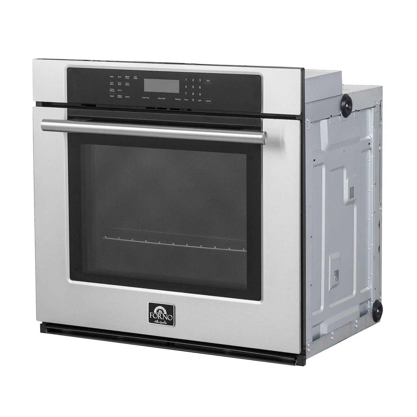 Villarosa 30-inch. Electric Wall Oven in Stainless Steel, 5.0 cu.ft. with Air-fry Function Glass Touch Controls, Auto Cooking And Steam Cleaning