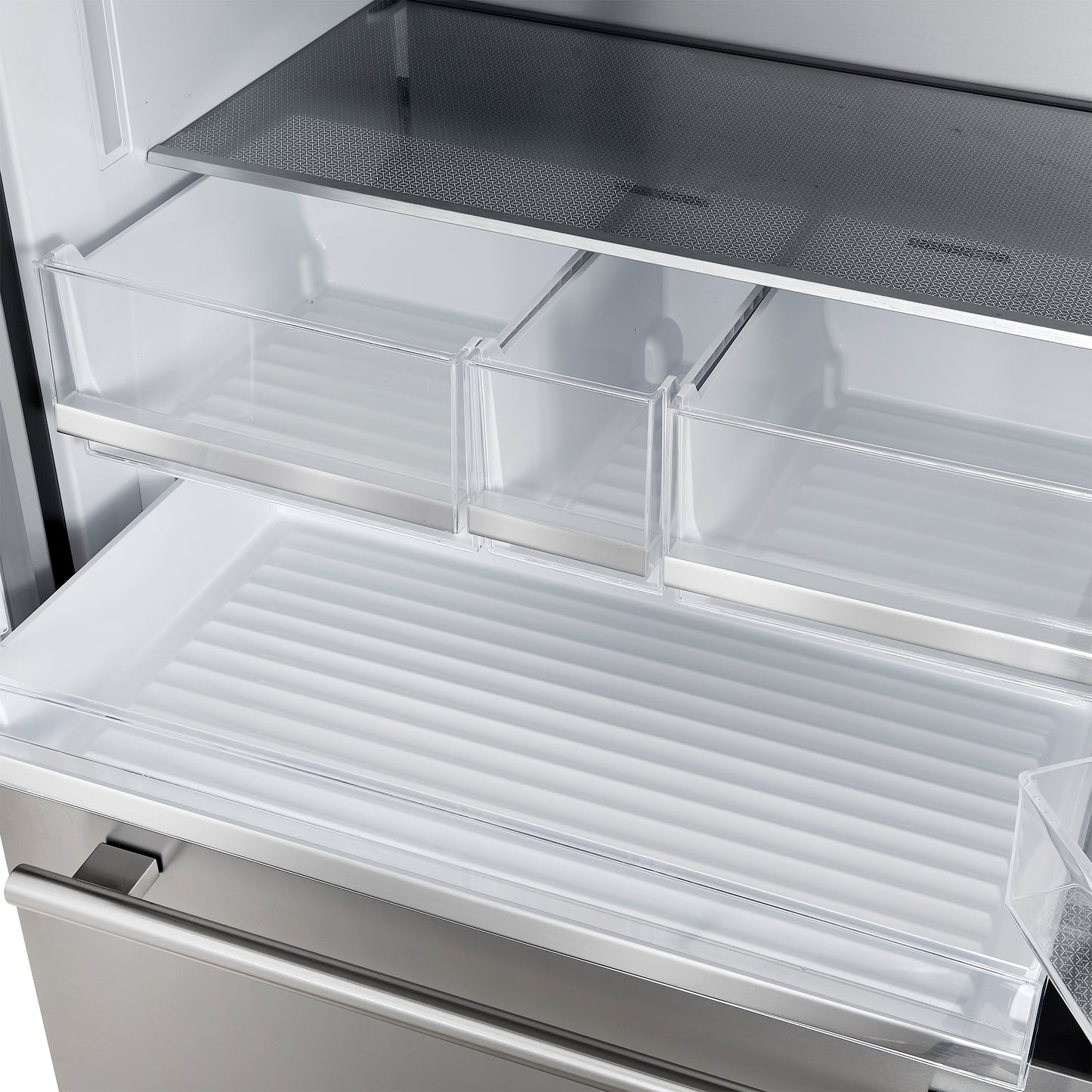 Forno Aosta 36-inch French Door Refrigerator in Stainless Steel, 22.4 cu.ft. External Water Dispenser & Freezer Automatic Ice Maker - ENERGY STAR