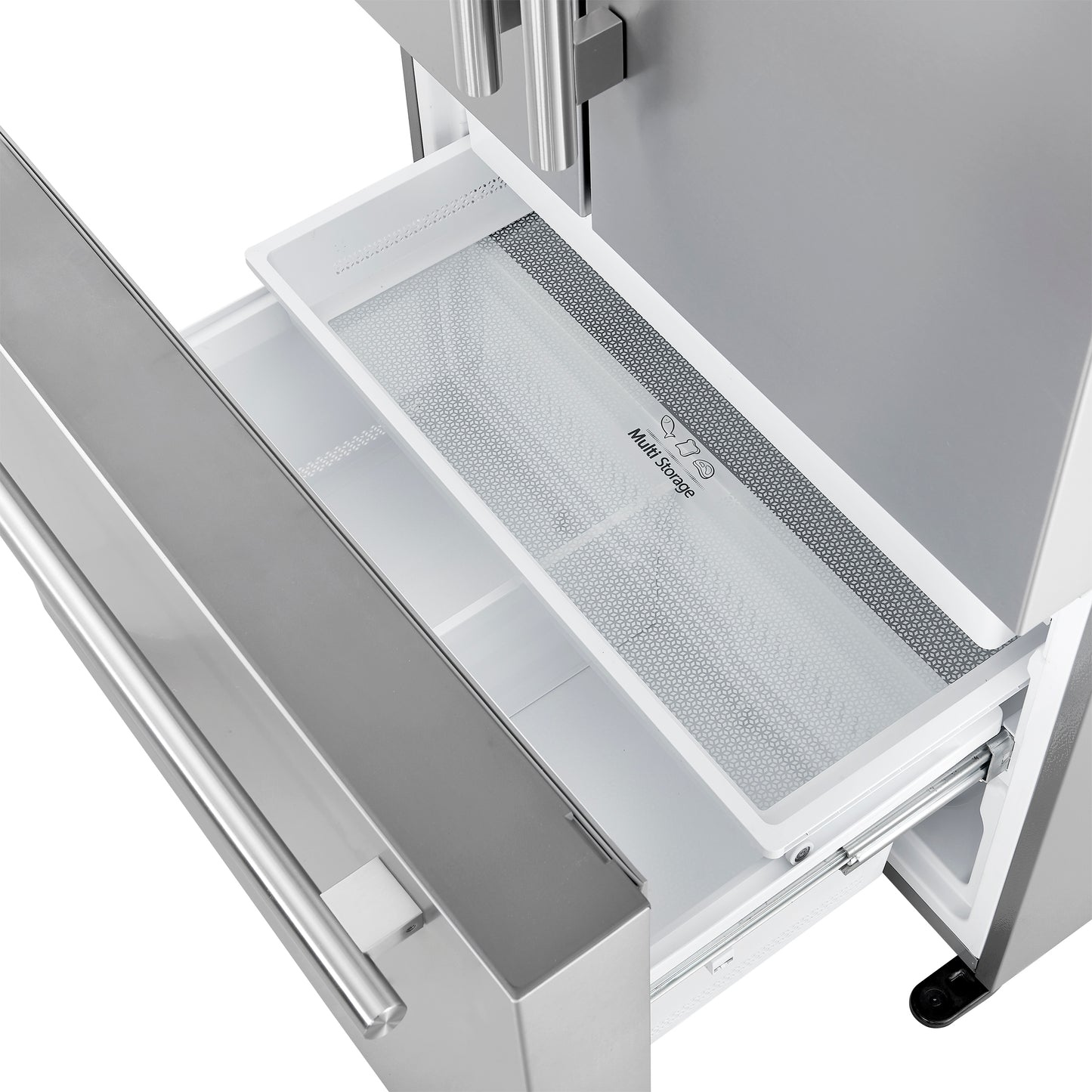 Forno Aosta 36-inch French Door Refrigerator in Stainless Steel, 22.4 cu.ft. External Water Dispenser & Freezer Automatic Ice Maker - ENERGY STAR