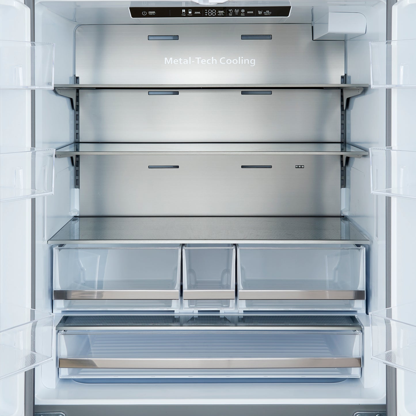 Forno Aosta 36-inch French Door Refrigerator in Stainless Steel, 22.4 cu.ft. External Water Dispenser & Freezer Automatic Ice Maker - ENERGY STAR