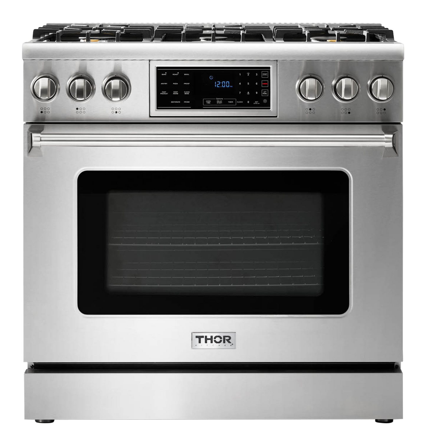 THOR Kitchen 36-Inch Tilt Panel Gas Range – Professional