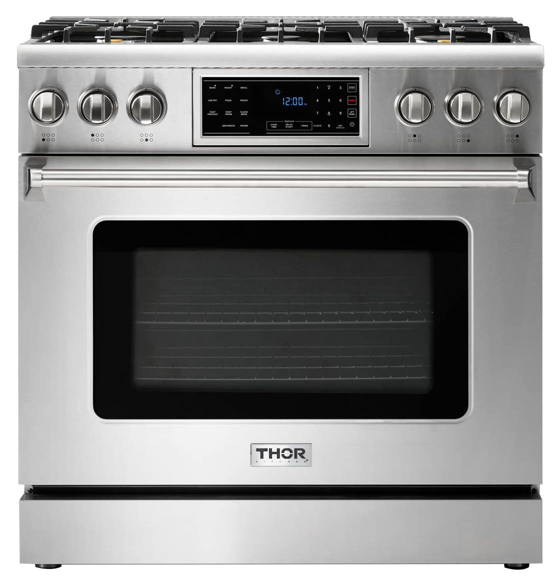 Thor Kitchen 36-Inch Tilt Panel Professional Liquid Propane Range