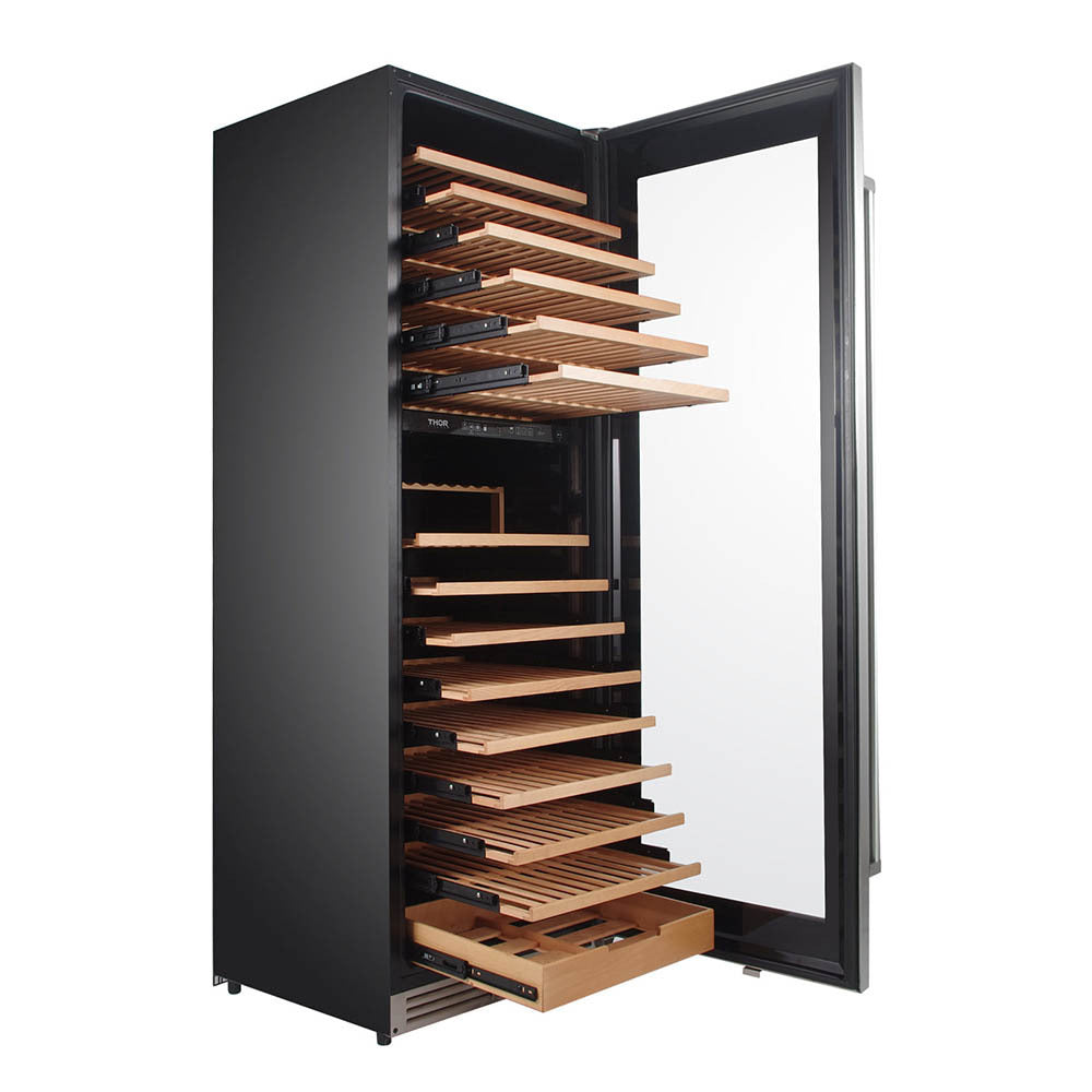 THOR Kitchen 24 Inch Dual Zone Wine Cooler, 162 Wine Bottle Capacity