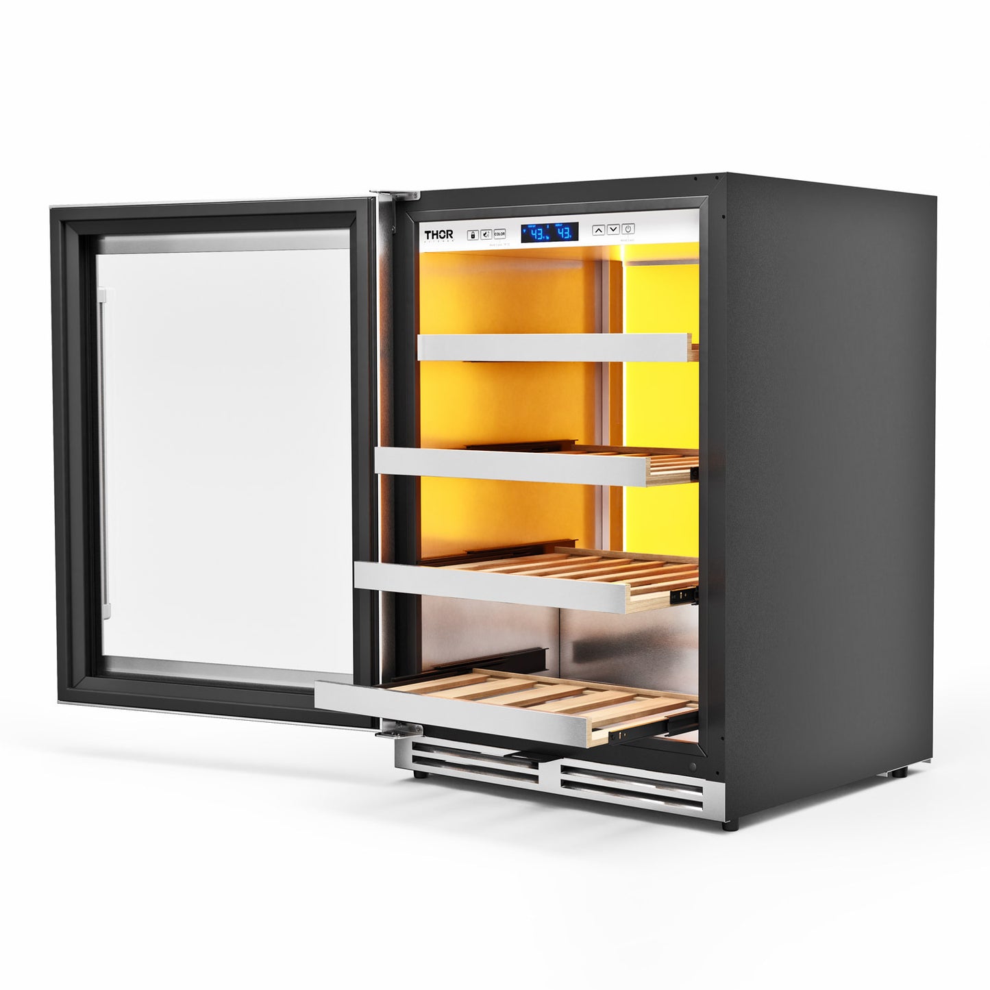 Thor Kitchen 24-Inch Single Zone Wine Cooler, 45 Wine Bottle Capacity