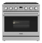 THOR Kitchen 36-Inch Gas Range - Contemporary Professional - ARG36