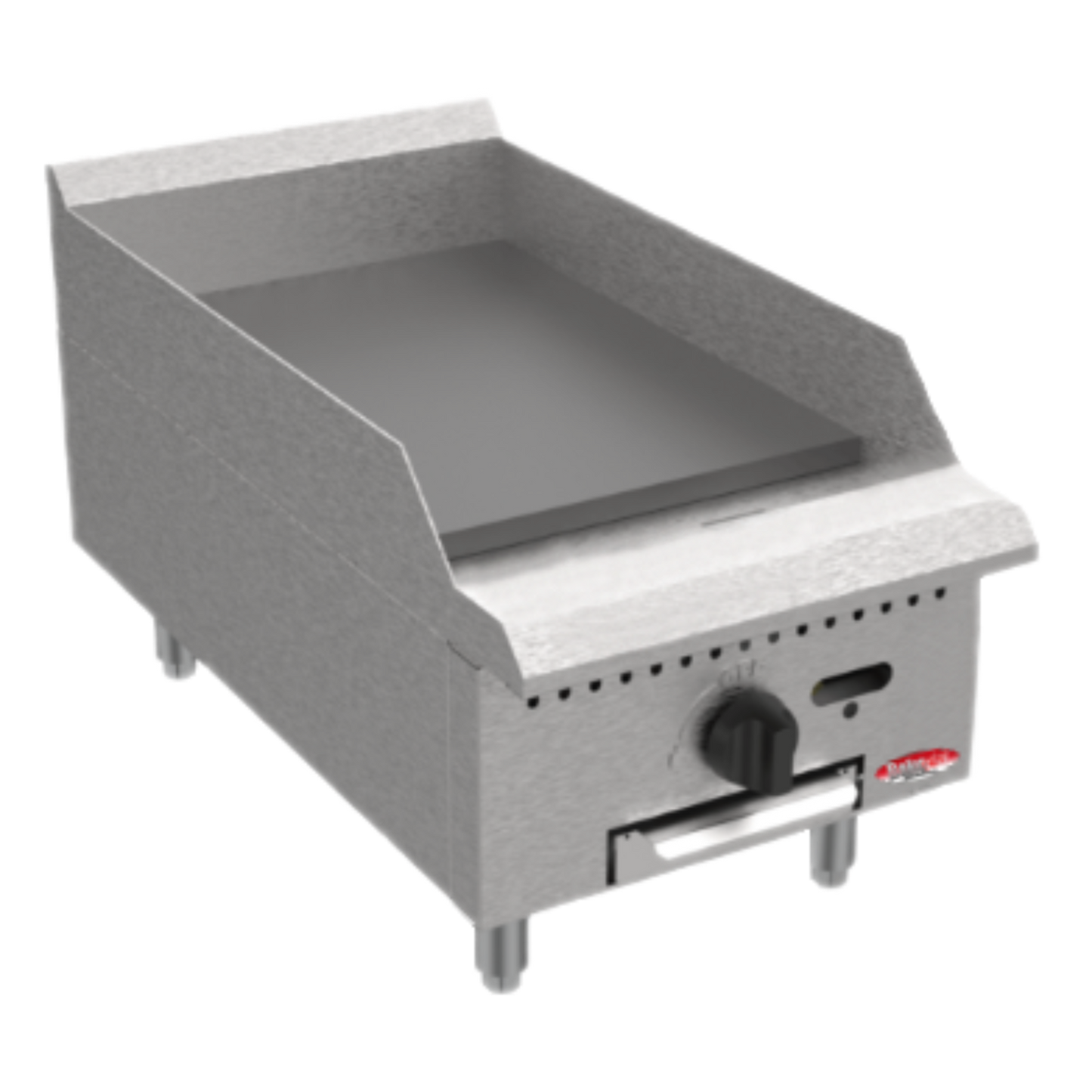 BakeMax America BACG15 Commercial Countertop 15 Inch Manual Gas Griddle