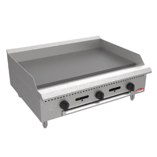 BakeMax America BACG36 Commercial Countertop 36 Inch Manual Gas Griddle