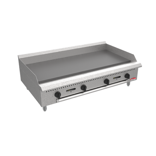 BakeMax America BACG48 Commercial Countertop 48 Inch Manual Gas Griddle