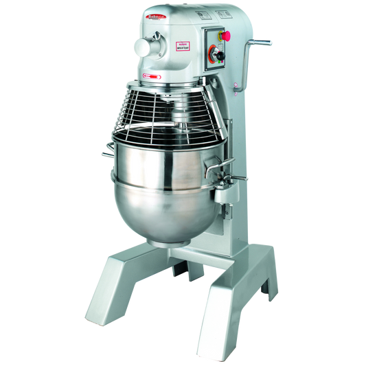 BakeMax BMPM040 Commercial Floor Model Heavy Duty Electric 40 Quart 3 Speed Planetary Mixer