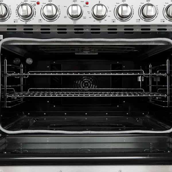 Forno Paolo 36 Inch Freestanding Electric Range, Stainless Steel, 5.44 cu.ft, True Convection Oven, Energy Efficient
