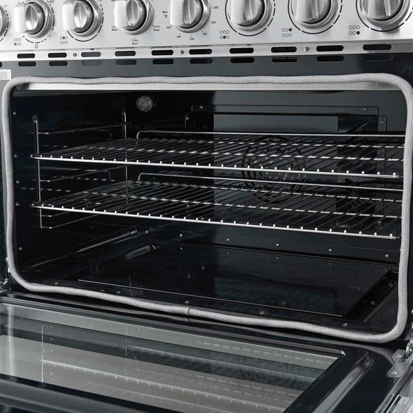Forno Paolo 36 Inch Freestanding Electric Range, Stainless Steel, 5.44 cu.ft, True Convection Oven, Energy Efficient