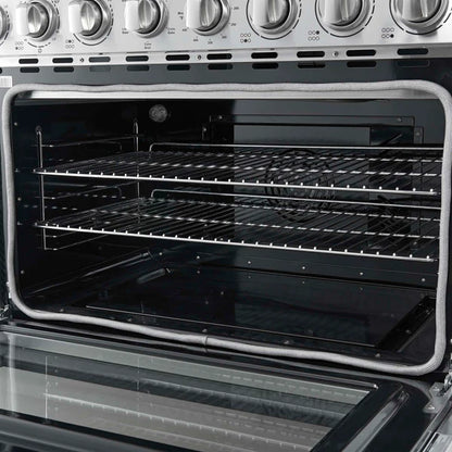 Forno Paolo 36 Inch Freestanding Electric Range, Stainless Steel, 5.44 cu.ft, True Convection Oven, Energy Efficient