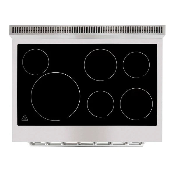 Forno Paolo 36 Inch Freestanding Electric Range, Stainless Steel, 5.44 cu.ft, True Convection Oven, Energy Efficient