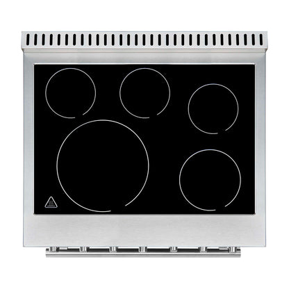 Forno Paolo 30" Freestanding Electric Range in Stainless-Steel, 4.38 cu.ft. True Convection Oven
