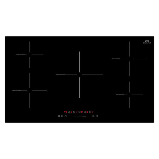 Forno Parco 36-Inch Induction Cooktop, 5 Zones, 10200W, Touch Control, 9 Power Levels & Booster Function