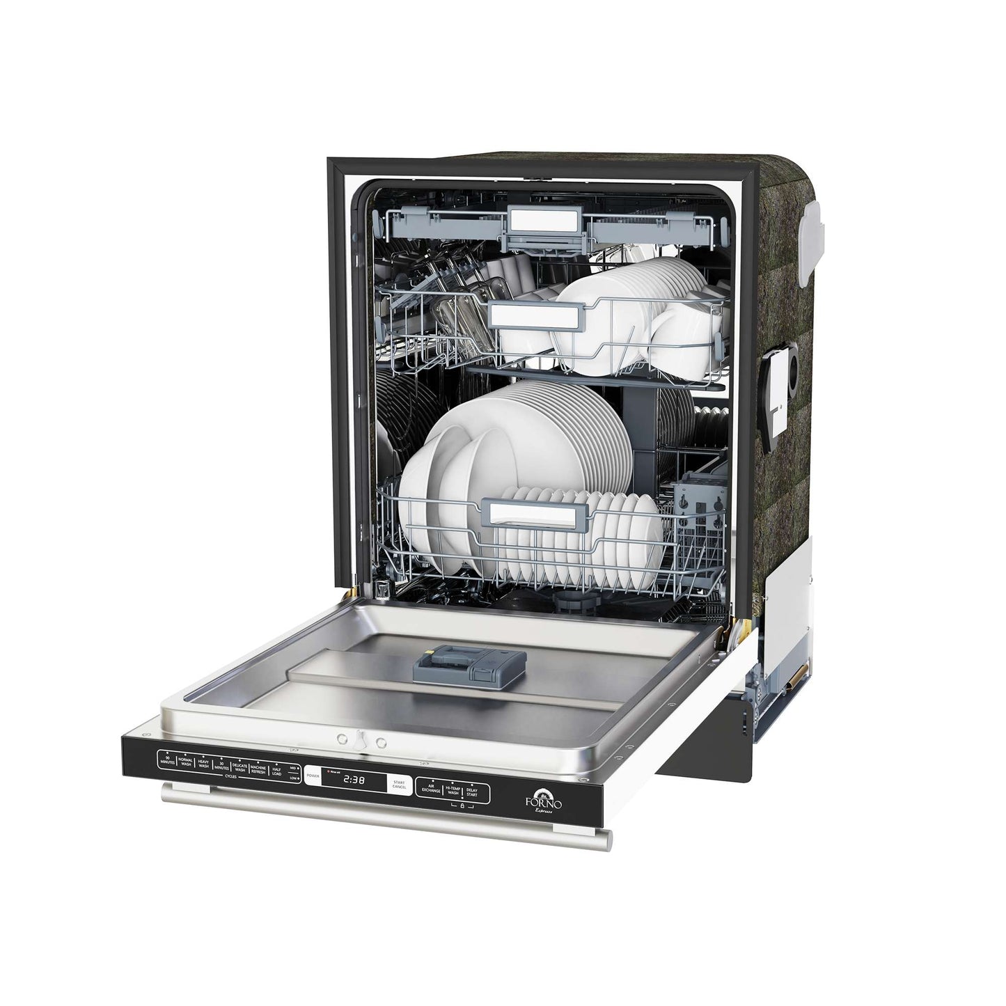 Romano Espresso 24" Built-In White Dishwasher