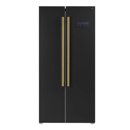 Forno Salerno Espresso 33" Side-by-Side 15.6 Cu.Ft. Black Refrigerator