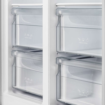 Forno Salerno 33" Built-in Stainless Steel Refrigerator 15.6 cu. ft - With Decorative Grill - 37"es Wide