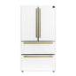 Forno Moena Espresso 36" French Door Refrigerator in White, 19.2 cu. ft